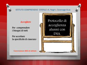 Presentazione del Protocollo per l`accoglienza degli alunni con DSA