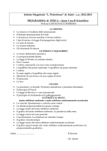 programmazione disciplinare
