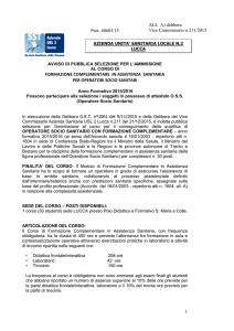 Bando corso OSS con Formazione