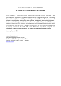 SOCIOLOGIA DELLA SALUTE E DELLA MEDICINA