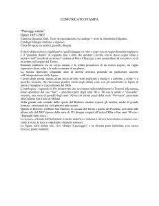 COMUNICATO STAMPA “Paesaggi umani” Opere 1957-2007