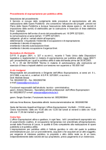 Procedimento di espropriazione per pubblica utilità