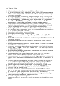 Prof. Vincenzo LUSA. 1. Abilitazione alla professione di avvocato
