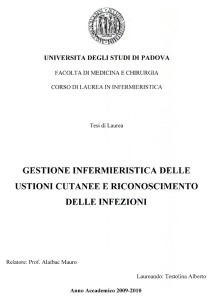 gestione infermieristica delle ustioni cutanee e riconoscimento delle