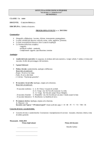 DISCIPLINA : L PROGRAMMA SVOLTO AS 2013/2014 Grammatica