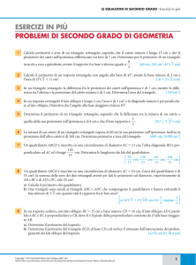 Problemi di secondo grado di geometria