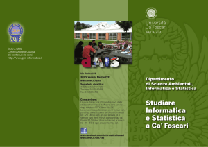 Studiare Informatica e Statistica a Ca` Foscari