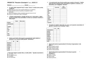 PROGETTO “Pensiero Strategico”