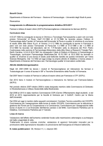 Curriculum Boselli 2017 - Dipartimento di Scienze del Farmaco