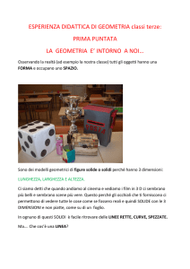 ESPERIENZA DIDATTICA DI GEOMETRIA classi terze: PRIMA