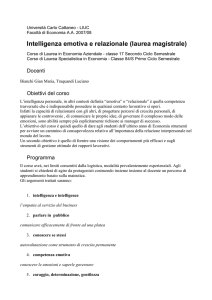 Intelligenza emotiva e relazionale (laurea magistrale)
