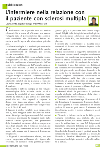 L`infermiere nella relazione con il paziente con sclerosi multipla