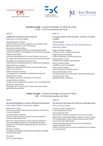 Legittimità e Relazioni Internazionali Democrazia globale e processi