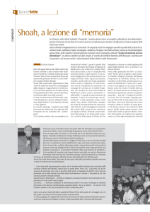 Shoah, a lezione di “memoria”