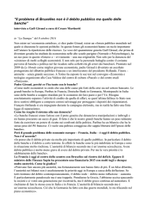 Il problema di Bruxelles non è il debito pubblico ma quello