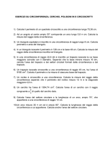 ESERCIZI SU CIRCONFERENZA, CERCHIO, POLIGONI IN E