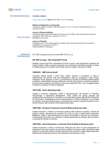 CV Ornella Valent - Comune di Cinisello Balsamo