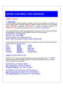 6 past simple e past continuous - Arch
