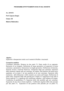 Algebra Equazioni e disequazioni risolte con il metodo di Ruffini e