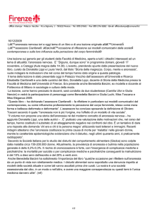 16/12/2009 Lâ€™anoressia nervosa ieri e oggi tema di un libro e di