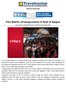 Fitur Madrid, all`inaugurazione di Reali di Spagna