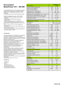 Scheda tecnica caldaia ECOCOMPACT ModuPower 210 160 kW