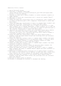 (Esercizio Filtri e Query) 1. Aprire Microsoft Access. 2. Scaricare il