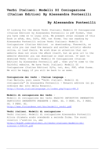 Verbi Italiani: Modelli DI Coniugazione (Italian Edition) By