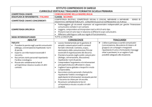 ISTITUTO COMPRENSIVO DI SAREGO CURRICOLO VERTICALE