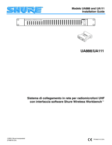 Shure UA888 User Guide Italian