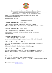 Programma del ciclo di seminari - Dipartimento di Economia Marco