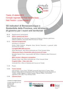 Gli indicatori di Benessere Equo e Sostenibile delle Province, uno