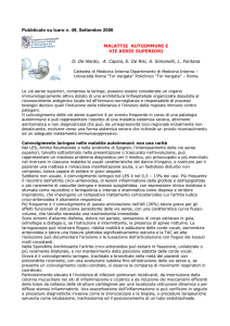 malattie autoimmuni e vie aeree superiori