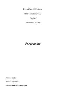 Programma - Istituto Salesiano Don Bosco
