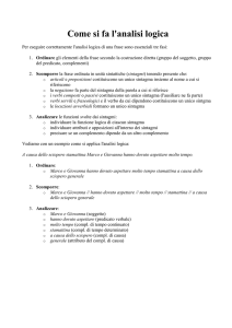 Analisi logica - Annoscolastico