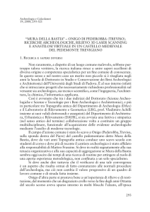 “mura della bastia” – onigo di pederobba (treviso). ricerche