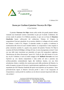 Suona per Caelium il pianista Vincenzo De Filpo