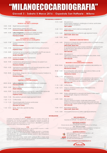 Giovedi 3 - Sabato 5 Marzo 2016 - Ospedale San Raffaele