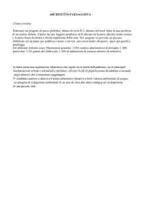 ARCHITETTO PAESAGGISTA (Tema estratto) In Italia esiste una