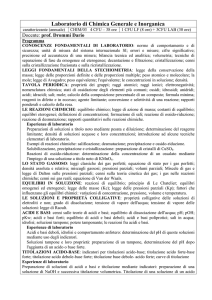Laboratorio di Chimica Generale e Inorganica