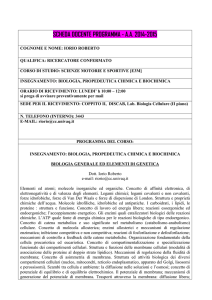 Biologia generale ed elementi di genetica