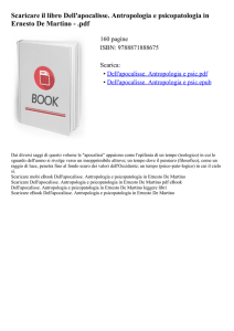 Dell`apocalisse. Antropologia e psicopatologia in Ernesto De Martino
