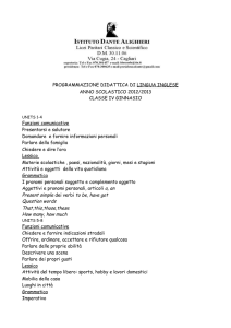 PROGRAMMAZIONE DIDATTICA DI LINGUA INGLESE ANNO