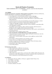 Storia del Pensiero Economico