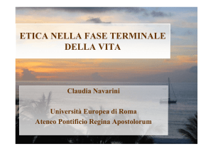Confini della vita e accanimento terapeutico dr. Claudia Navarini