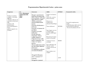 Programmazione Dipartimentale Latino - Liceo Marconi