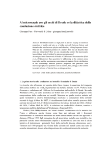 Al microscopio con gli occhi di Drude nella didattica della