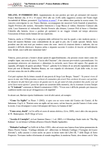 "Up Patriots to arms!", Franco Battiato a Milano