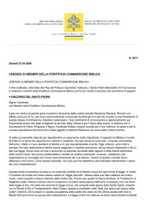 UDIENZA AI MEMBRI DELLA PONTIFICIA COMMISSIONE BIBLICA