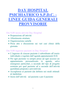linee guida Day Hosital Servizio Psichiatrico Diagnosi e C…